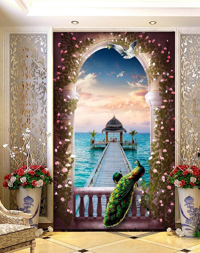 3D Pavilion Lake 644 Wall Murals Wallpaper AJ Wallpaper 2 