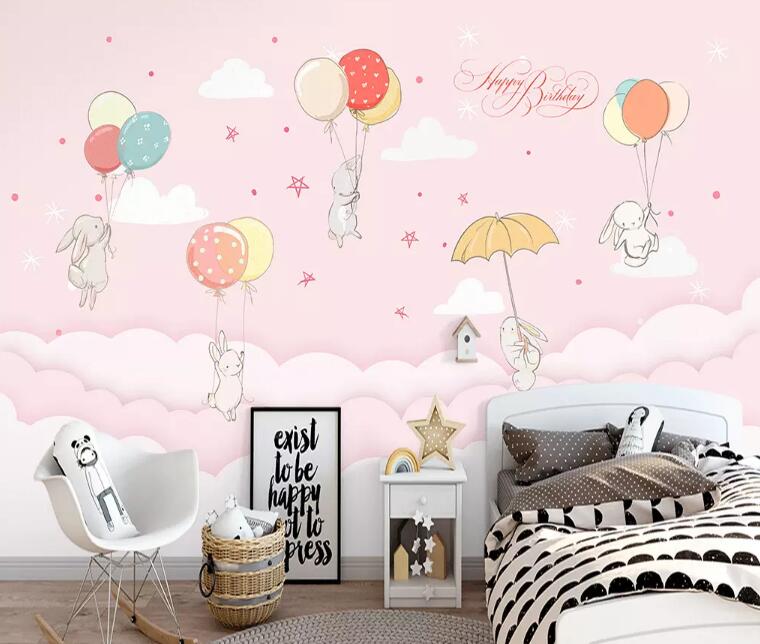 3D Pink Balloon 732 Wall Murals Wallpaper AJ Wallpaper 2 