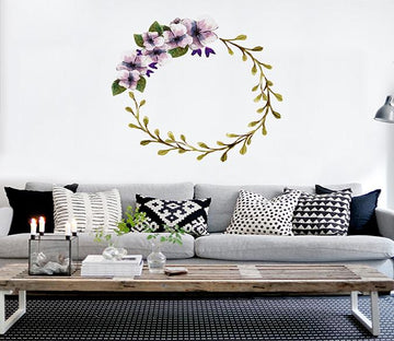 3D Garland Purple Flower 237 Wall Stickers Wallpaper AJ Wallpaper 