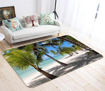 3D Coconut Tree Shadow 460 Non Slip Rug Mat Mat AJ Creativity Home 