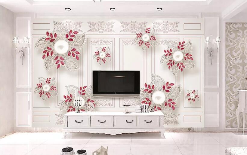 3D Leaf Flower 1159 Wall Murals Wallpaper AJ Wallpaper 2 