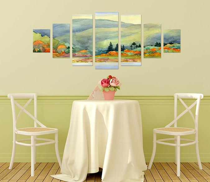 3D Landscape Painting 023 Unframed Print Wallpaper Wallpaper AJ Wallpaper 