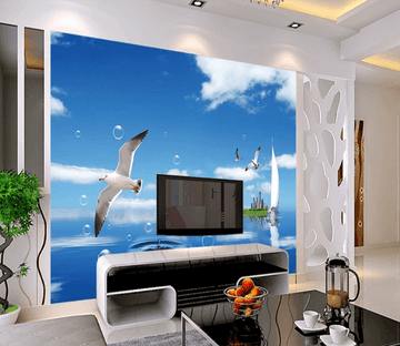 3D Seagull Bubble 761 Wallpaper AJ Wallpaper 2 