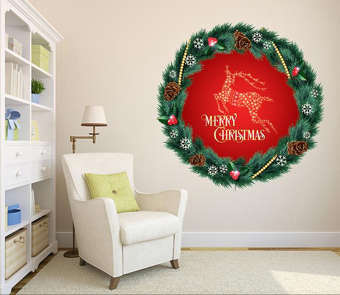 3D Christmas Snowflake 016 Wall Stickers Wallpaper AJ Wallpaper 