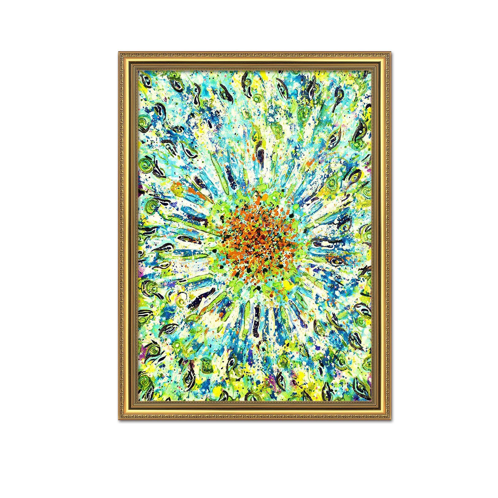 3D Painted Flower 073 Fake Framed Print Painting Wallpaper AJ Creativity Home 