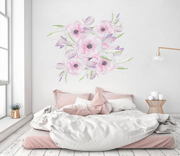 3D Hand Painted Powder Flower 268 Wall Stickers Wallpaper AJ Wallpaper 