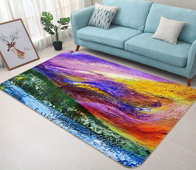 3D Colored Oil Painting 470 Non Slip Rug Mat Mat AJ Creativity Home 