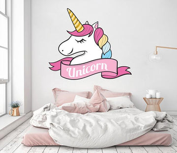 3D Unicorn Colored Hair 235 Wall Stickers Wallpaper AJ Wallpaper 