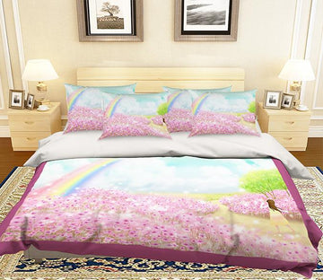 3D Hundred Flowers Bloom 133 Bed Pillowcases Quilt Wallpaper AJ Wallpaper 