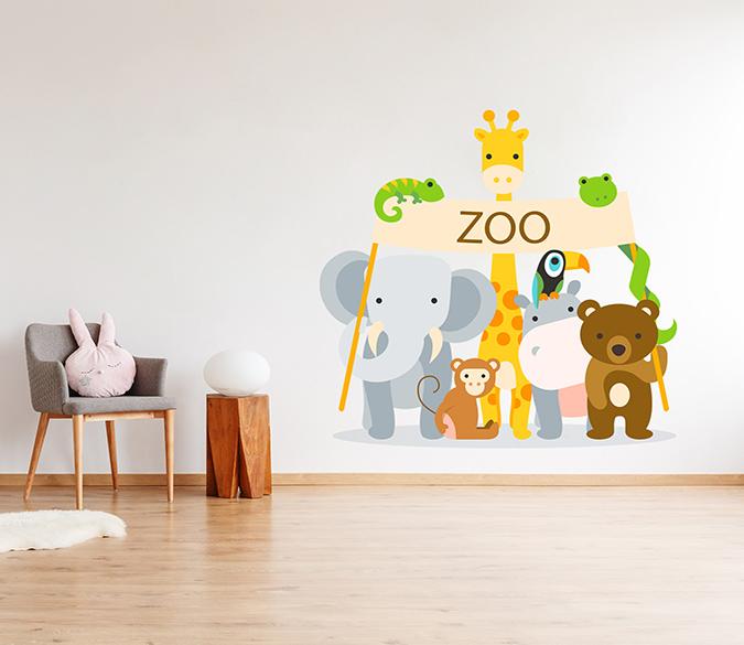 3D Cartoon Animal Sign 127 Wall Stickers Wallpaper AJ Wallpaper 