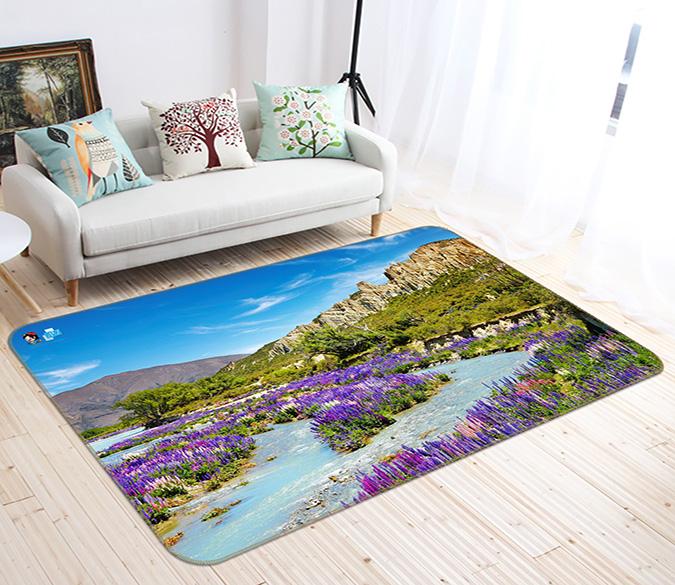 3D Lavender Mountain 463 Non Slip Rug Mat Mat AJ Creativity Home 