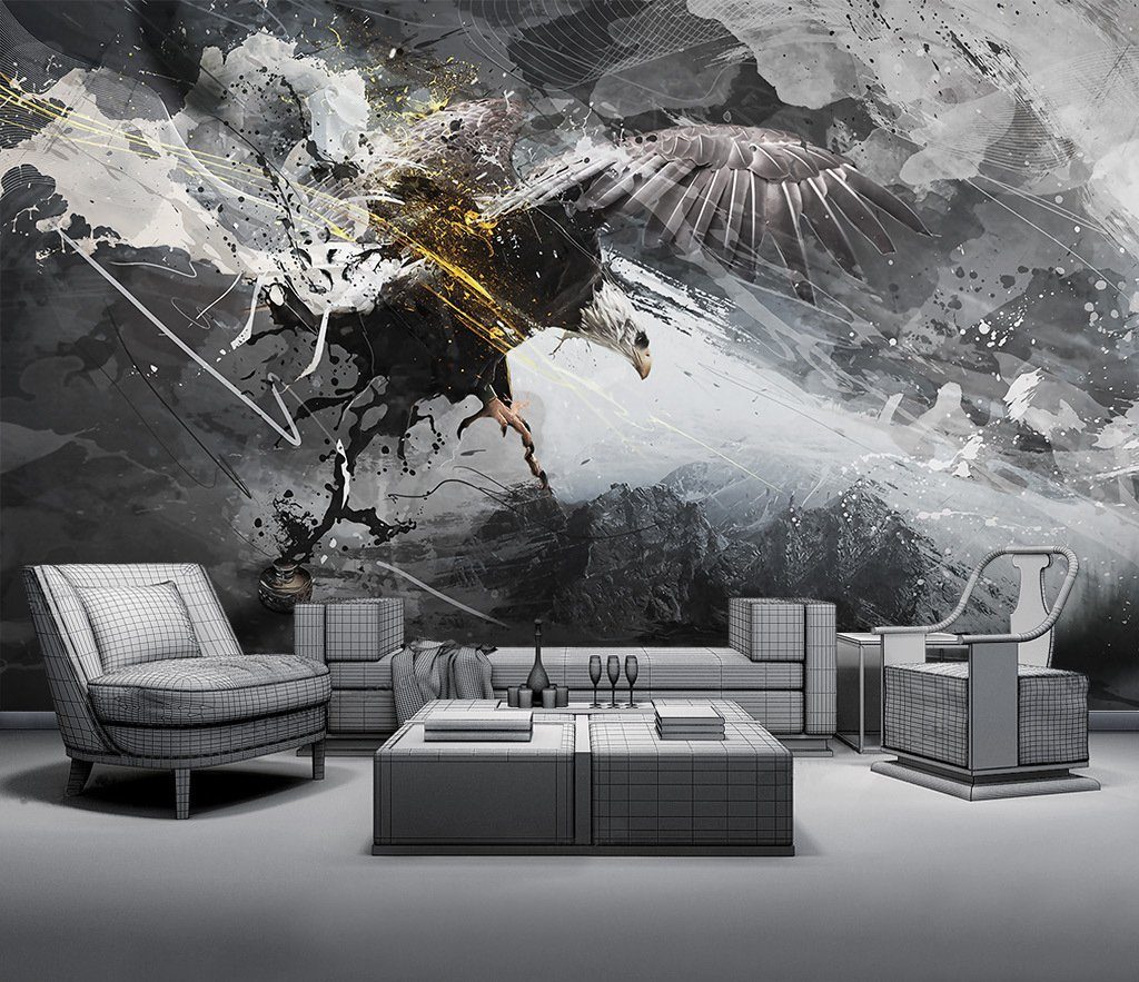 3D Eagle 311 Wall Murals Wallpaper AJ Wallpaper 2 