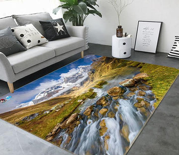 3D Snow Mountain Lake 370 Non Slip Rug Mat Mat AJ Creativity Home 