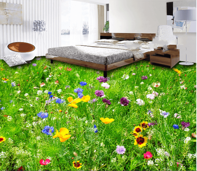 3D Prairie Flowers 181 Floor Mural Wallpaper AJ Wallpaper 2 