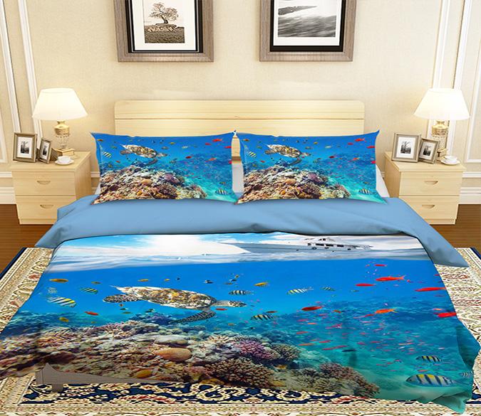 3D Sunshine Boat 009 Bed Pillowcases Quilt Wallpaper AJ Wallpaper 