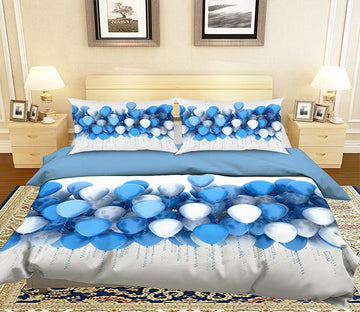 3D Blue Balloon 097 Bed Pillowcases Quilt Wallpaper AJ Wallpaper 