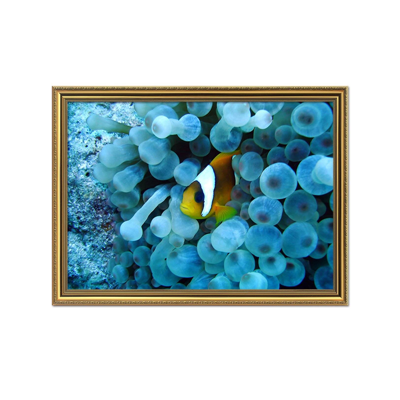 3D Submarine Fish 053 Fake Framed Print Painting Wallpaper AJ Creativity Home 