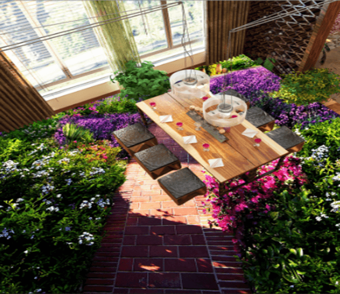 3D Small Garden 386 Floor Mural Wallpaper AJ Wallpaper 2 