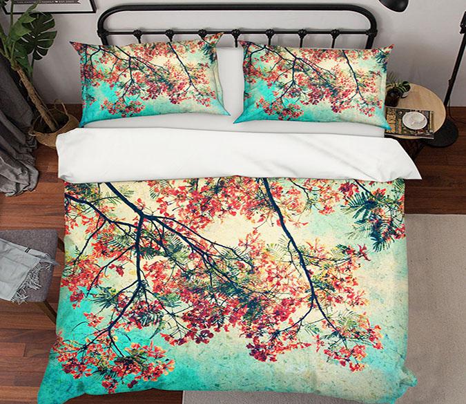 3D Sky Flower 030 Bed Pillowcases Quilt Wallpaper AJ Wallpaper 