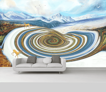 3D Circle Painting 1353 Wallpaper AJ Wallpaper 2 