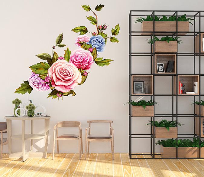 3D Blooming Flower Bud 037 Wall Stickers Wallpaper AJ Wallpaper 