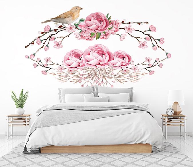 3D Garland Bird 068 Wall Stickers Wallpaper AJ Wallpaper 