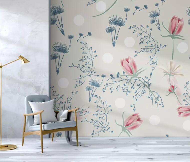 3D Colored Flowers 1262 Wall Murals Wallpaper AJ Wallpaper 2 