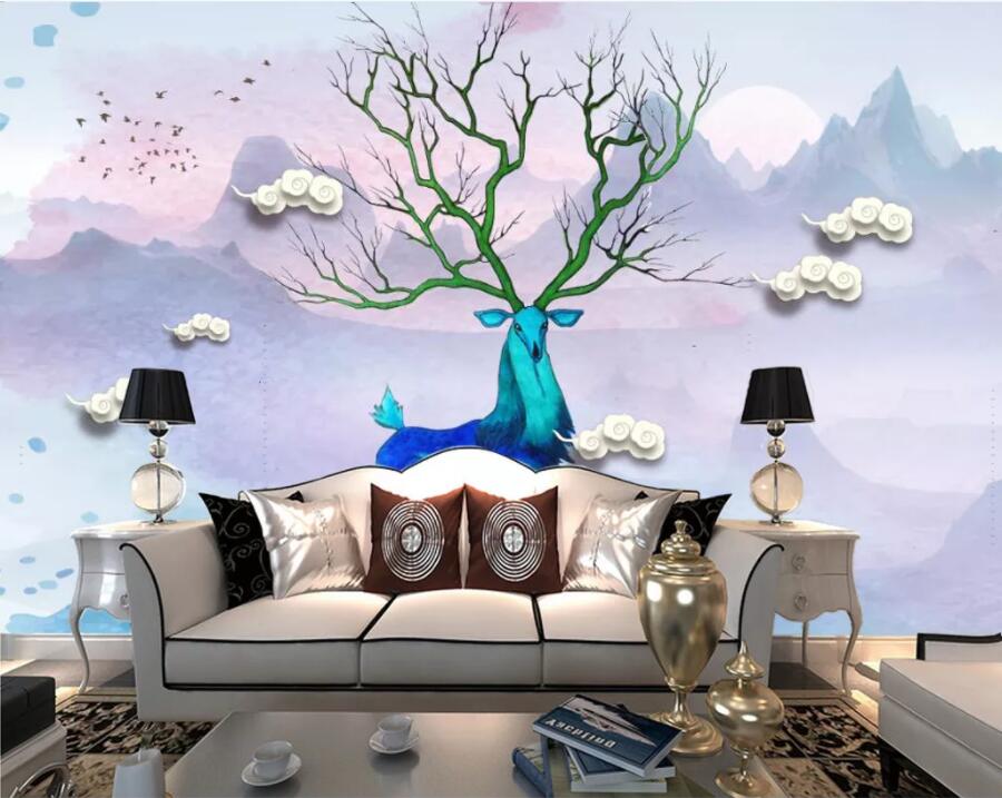 3D Elegant Deer WC808 Wall Murals