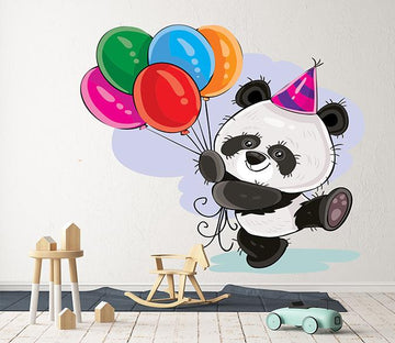 3D Cute Panda Balloon 221 Wall Stickers Wallpaper AJ Wallpaper 