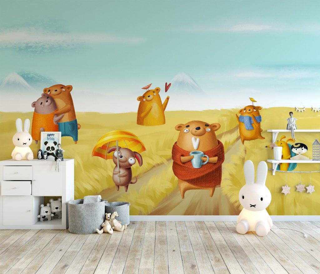 3D Animal Park 835 Wall Muralsls Wallpaper AJ Wallpaper 2 