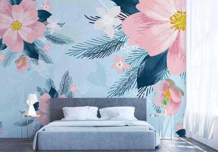 3D Pink Flowers 181 Wall Murals Wallpaper AJ Wallpaper 2 