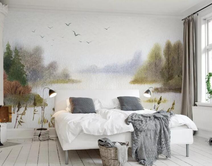 3D Flying Bird Llake 1044 Wall Murals Wallpaper AJ Wallpaper 2 