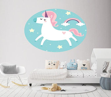 3D Cute Unicorn Rainbow 146 Wall Stickers Wallpaper AJ Wallpaper 