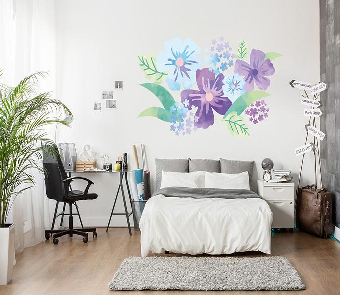 3D Purple Petals 199 Wall Stickers Wallpaper AJ Wallpaper 