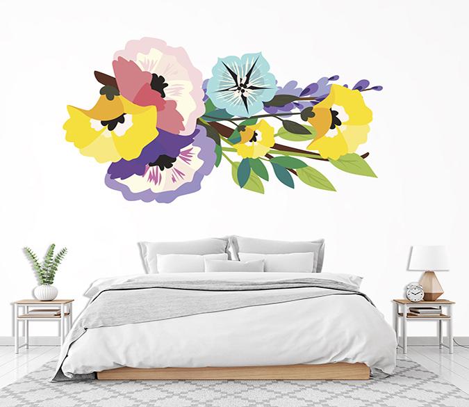 3D Flower Color Fold 189 Wall Stickers Wallpaper AJ Wallpaper 