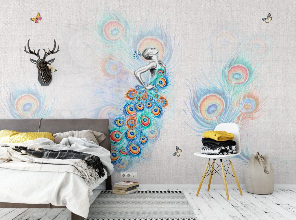 3D Peacock 148 Wall Murals Wallpaper AJ Wallpaper 2 