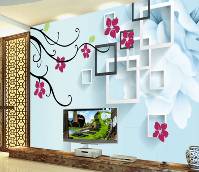 3D Rattan Flower 136 Wallpaper AJ Wallpaper 