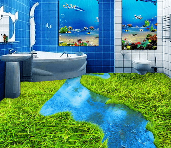 3D Greenland River 027 Floor Mural Wallpaper AJ Wallpaper 2 