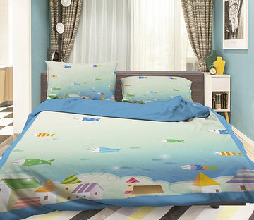 3D Undersea City 110 Bed Pillowcases Quilt Wallpaper AJ Wallpaper 