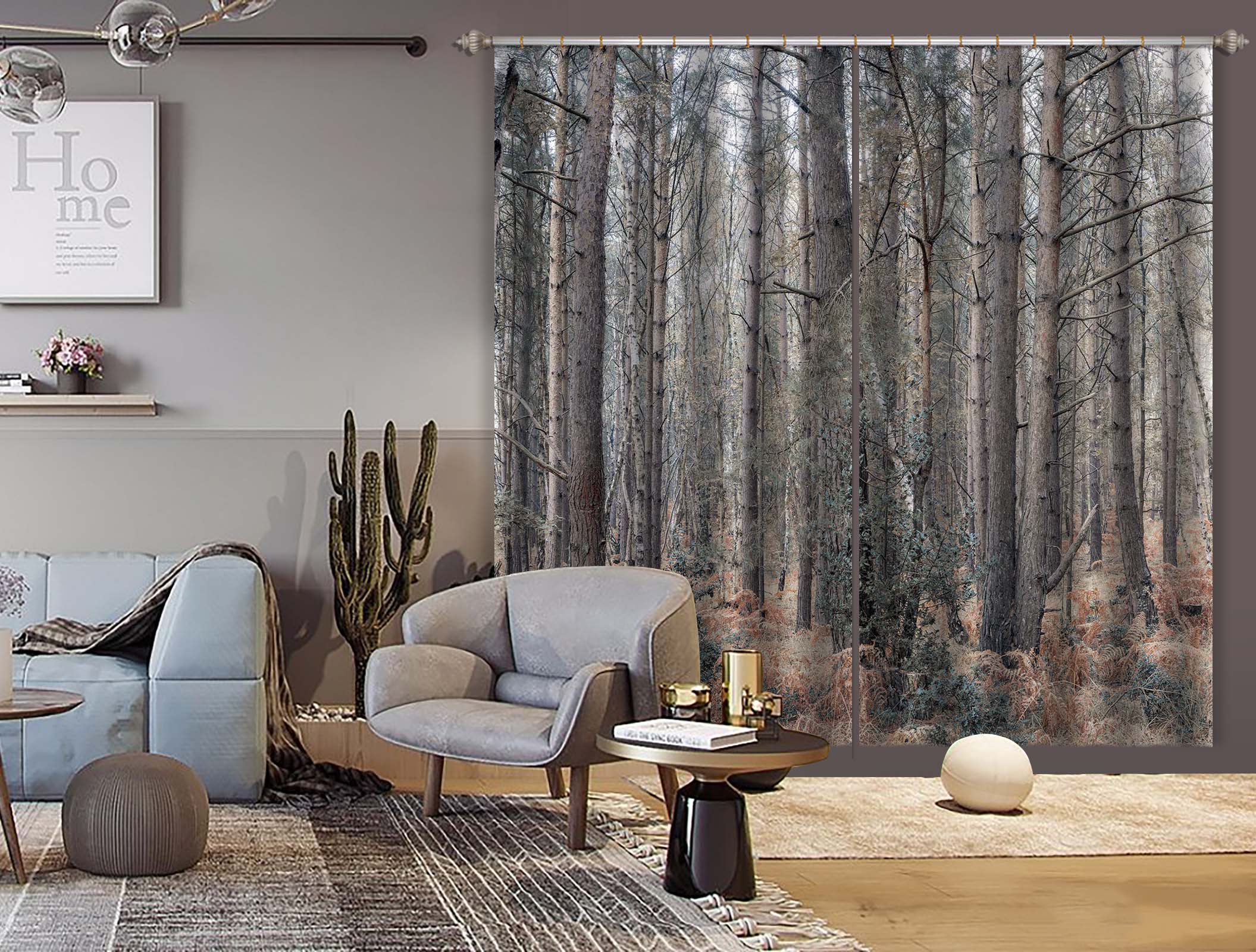 3D Tall Tree 6408 Assaf Frank Curtain Curtains Drapes