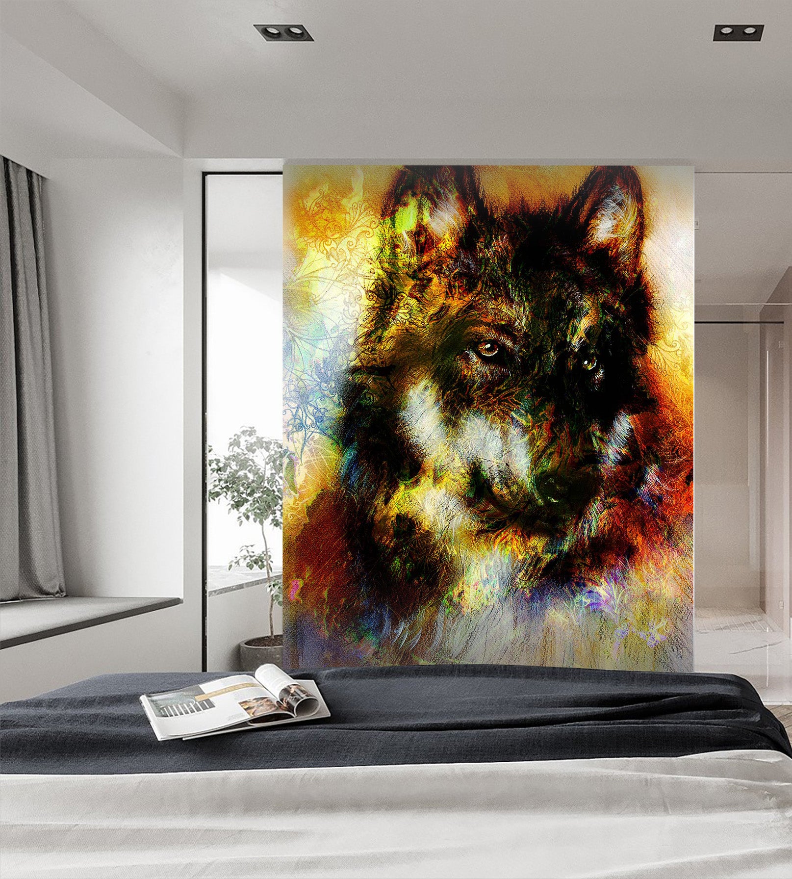 3D Graffiti Wolf 138 Wall Murals