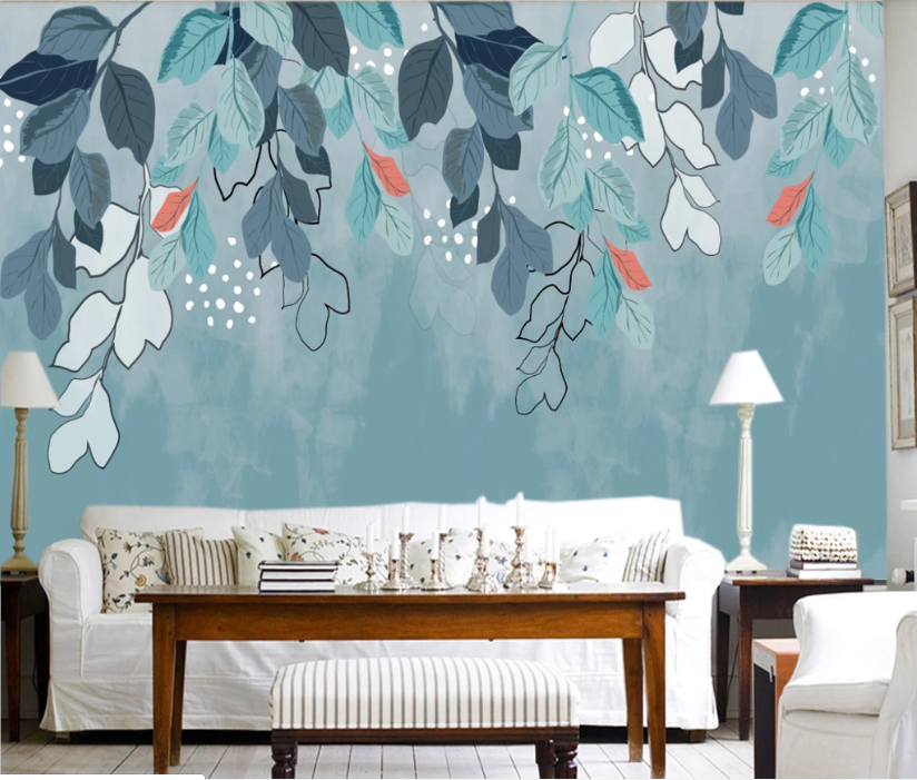 3D Willow Leaves WC1341 Wall Murals