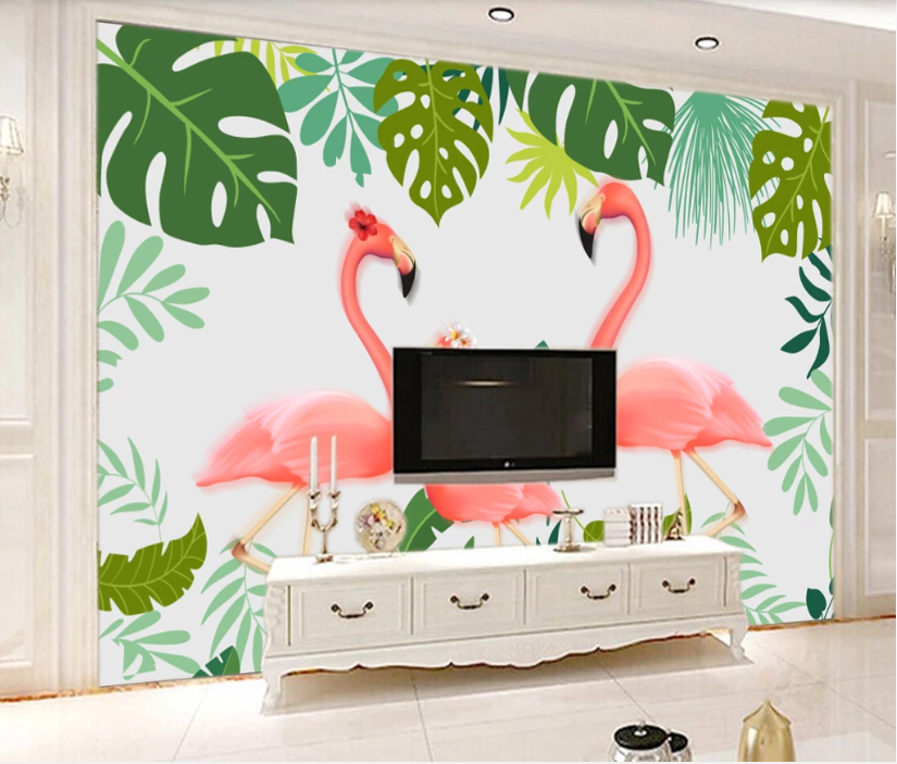 3D Flamingo Pink WC1169 Wall Murals