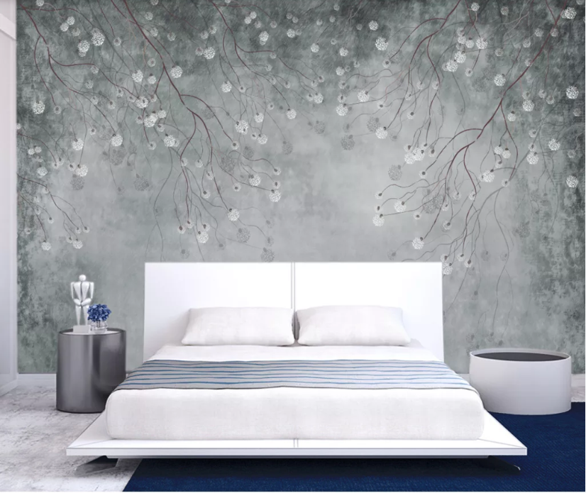 3D White Flowering Branch WC1117 Wall Murals