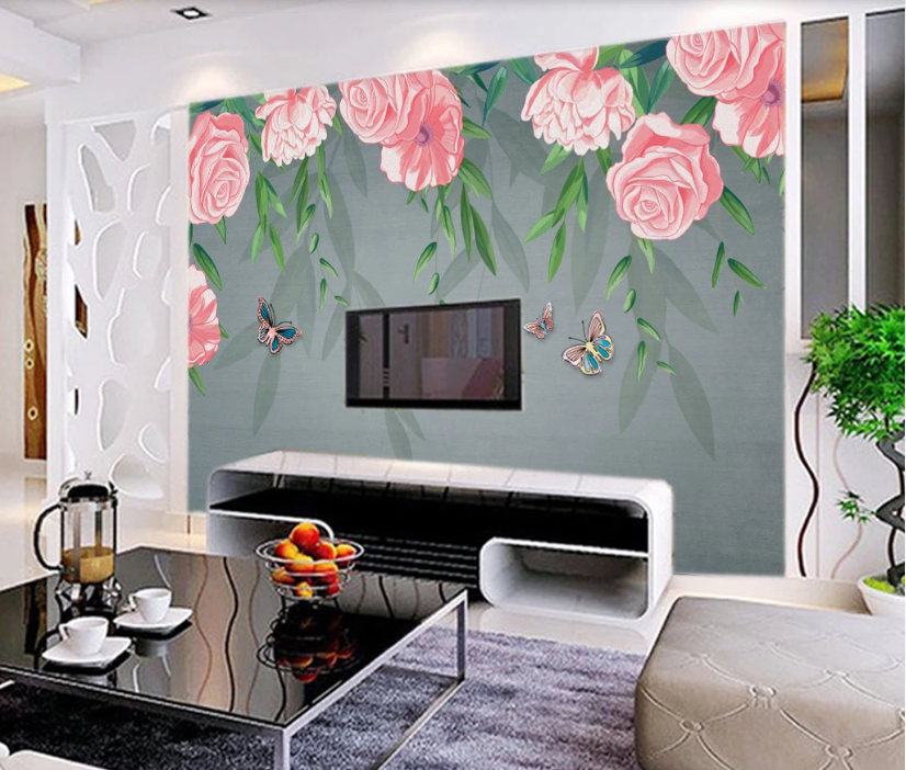 3D Rose Vine WC984 Wall Murals