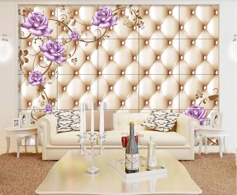 3D Purple Rose WC832 Wall Murals