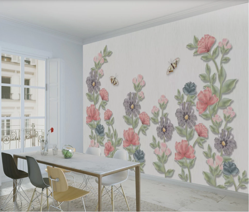 3D Plant Flower WC790 Wall Murals