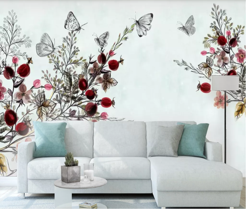 3D Black Butterfly WC786 Wall Murals