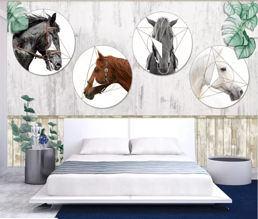 3D Horse Head WC771 Wall Murals