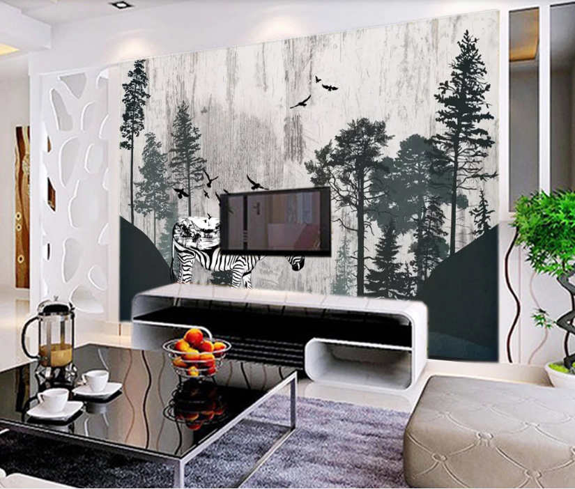 3D Black Eagle Grove WC757 Wall Murals